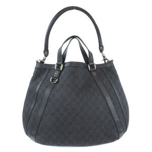 Gucci bag convertible hobo GG Abbey leather Black denim
